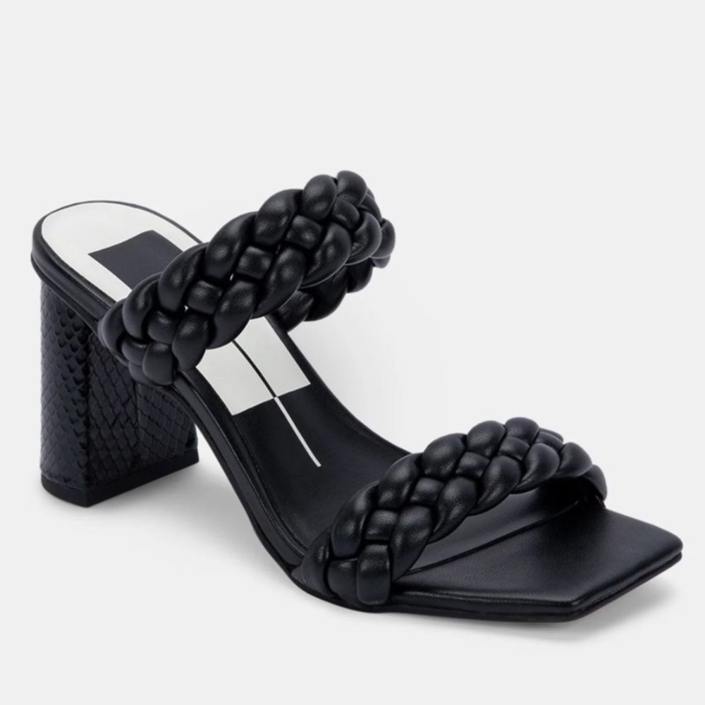Dolce Vita Black Paily Heels Stella - Size 8
